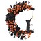Spooky Halloween Wreath - 2026 New Black Cat Moon Door Decor with Lights for Indoor Outdoor Party Wall, Unique Crescent Moon Wreath Design, Perfect Halloween Decorations for Front Door